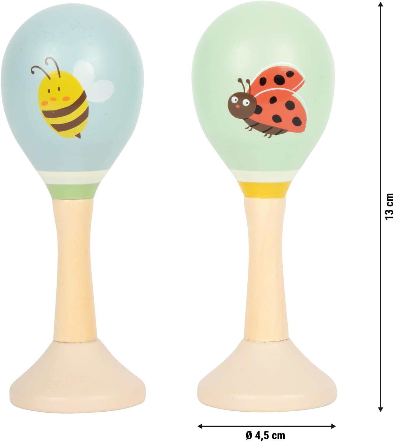 Small Foot - Small Foot - Houten Maracas Tiny Friends - 2st.