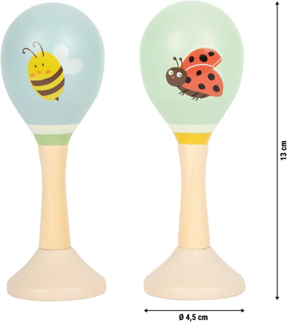 Small Foot - Small Foot - Houten Maracas Tiny Friends - 2st.