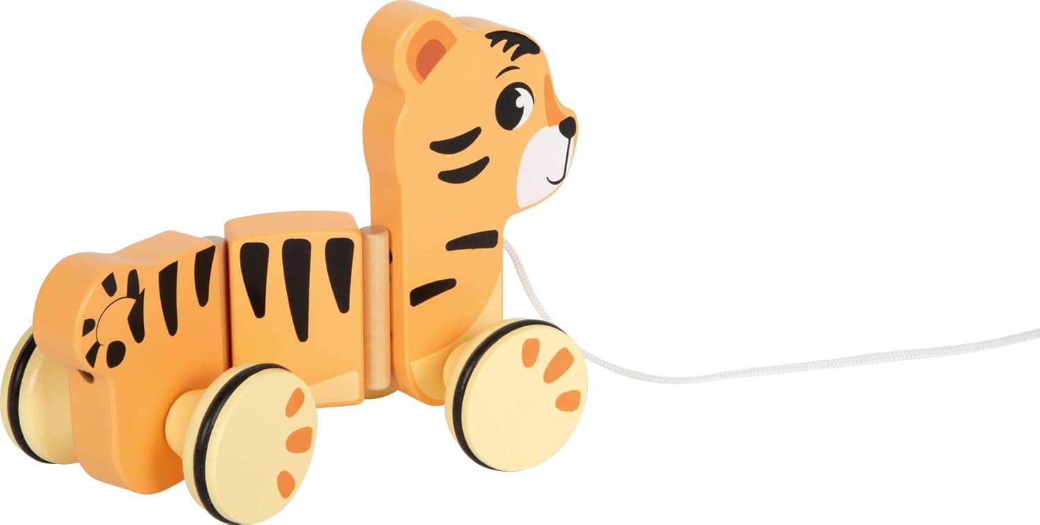 Small Foot - Small Foot - Houten Trekdier Tijger Safari FSC