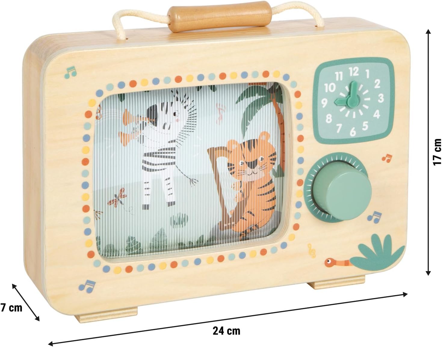 Small Foot - Small Foot - Houten Televisie Muziekdoos Safari FSC