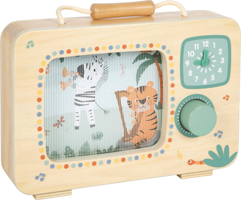 Small Foot - Small Foot - Houten Televisie Muziekdoos Safari FSC