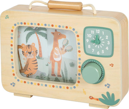 Small Foot - Small Foot - Houten Televisie Muziekdoos Safari FSC