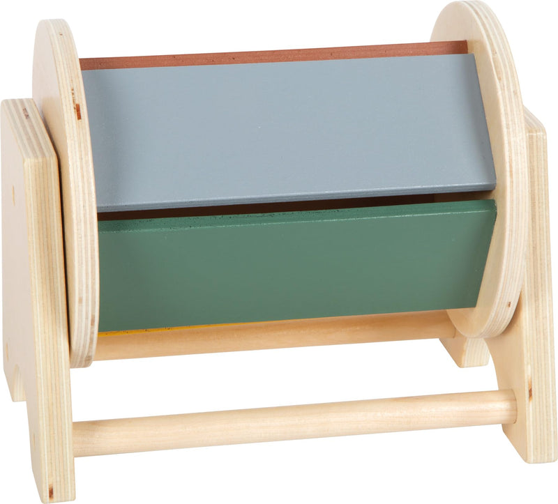 small foot Montessori-prijzen trommel, 100% FSC-gecertificeerd hout, wiel met 5 gekleurde vlakken, speelgoed voor kinderen vanaf 6 maanden, 12742