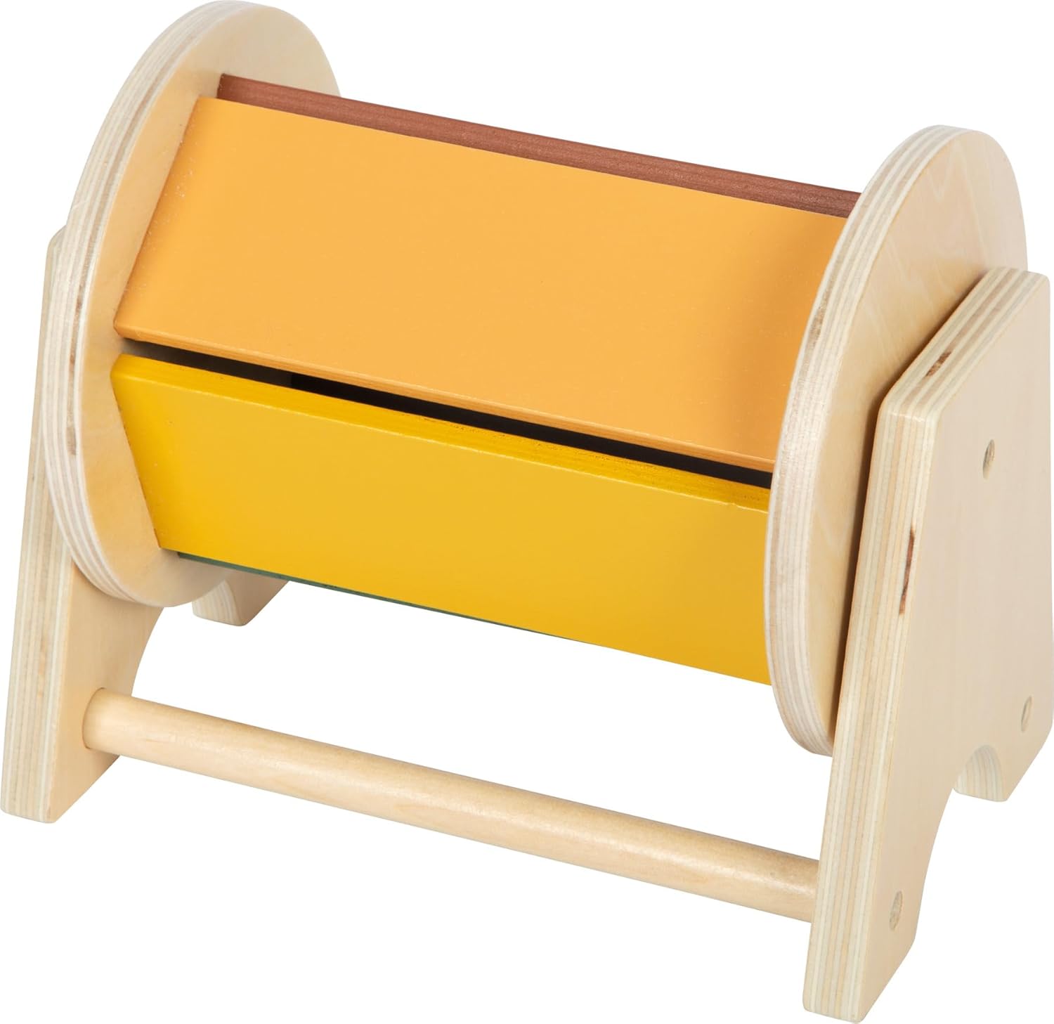 small foot Montessori-prijzen trommel, 100% FSC-gecertificeerd hout, wiel met 5 gekleurde vlakken, speelgoed voor kinderen vanaf 6 maanden, 12742