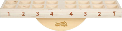 small foot Montessori Balansspel, 100% FSC-gecertificeerd hout, 16 kleurblokken, sjablonen, wip, voor kinderen vanaf 3 jaar, 12745
