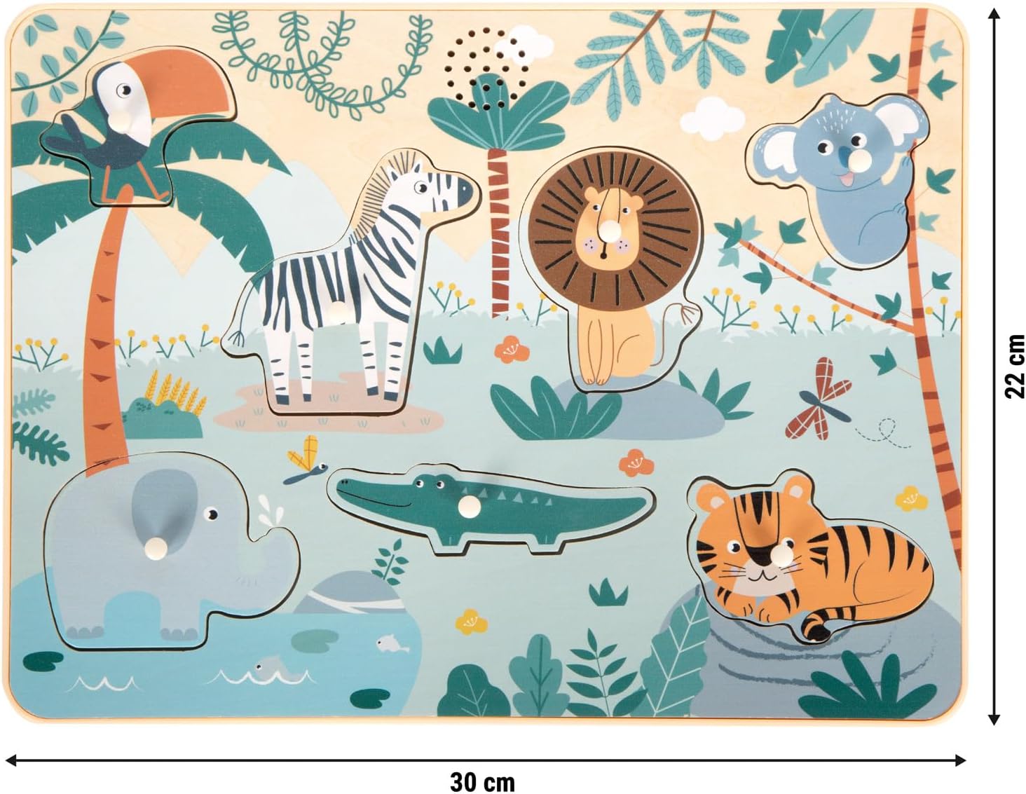 Small Foot - Small Foot - Houten Dierengeluiden Puzzel Safari