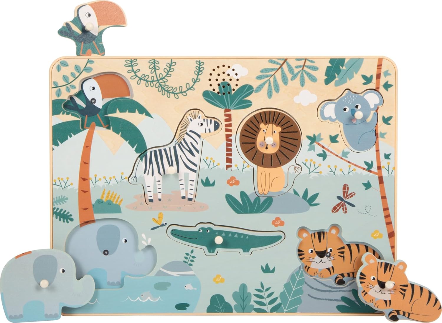 Small Foot - Small Foot - Houten Dierengeluiden Puzzel Safari