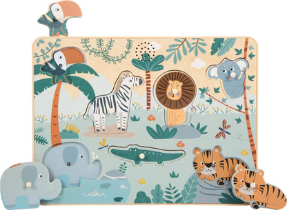 Small Foot - Small Foot - Houten Dierengeluiden Puzzel Safari