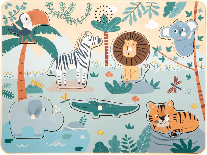 Small Foot - Small Foot - Houten Dierengeluiden Puzzel Safari