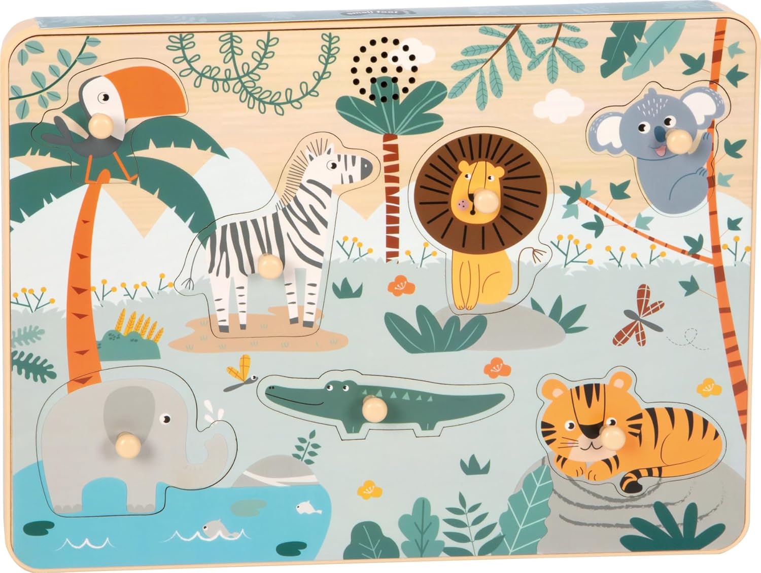 Small Foot - Small Foot - Houten Dierengeluiden Puzzel Safari