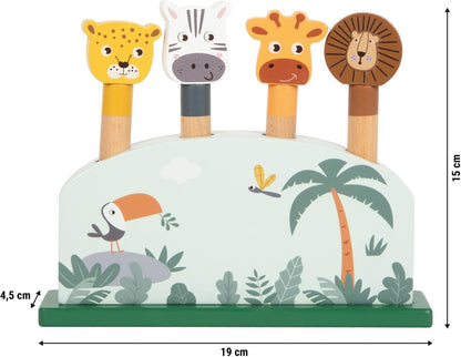 Small Foot - Small Foot - Houten Dierenvormenspel Safari FSC