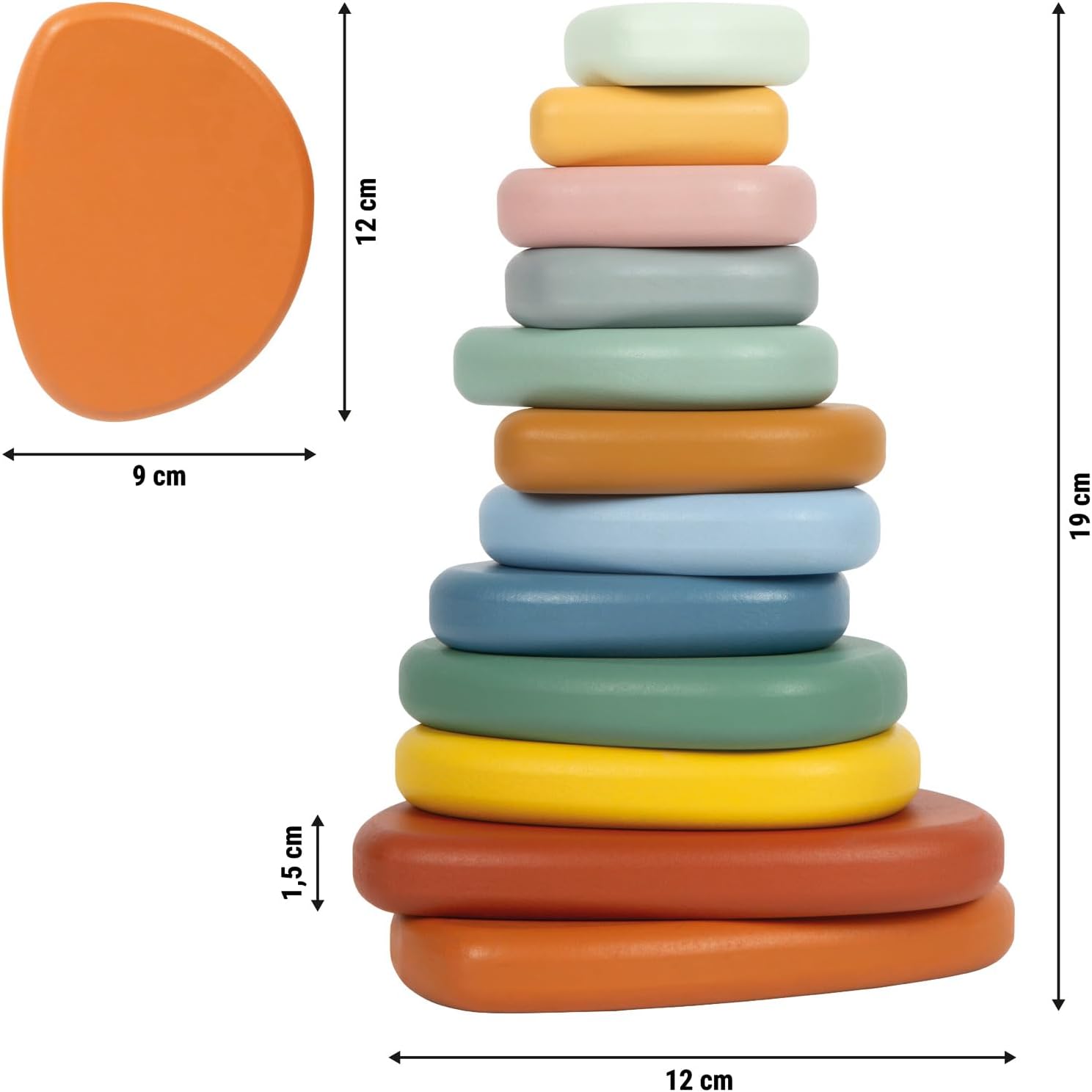 Small Foot - Small Foot - Houten Montessori River Rocks Evenwichtsspel FSC