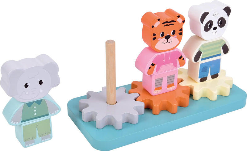 Small Foot - Small Foot - Houten Stapelspel met Tandwielen Jungle Friends FSC