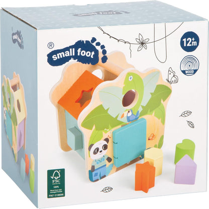 small foot Bouwblokken Huis 'Jungle Friends', gemaakt van FSC® 100% gecertificeerd hout, voor kinderen vanaf 12 maanden, 12767