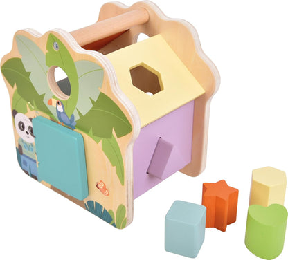 small foot Bouwblokken Huis 'Jungle Friends', gemaakt van FSC® 100% gecertificeerd hout, voor kinderen vanaf 12 maanden, 12767