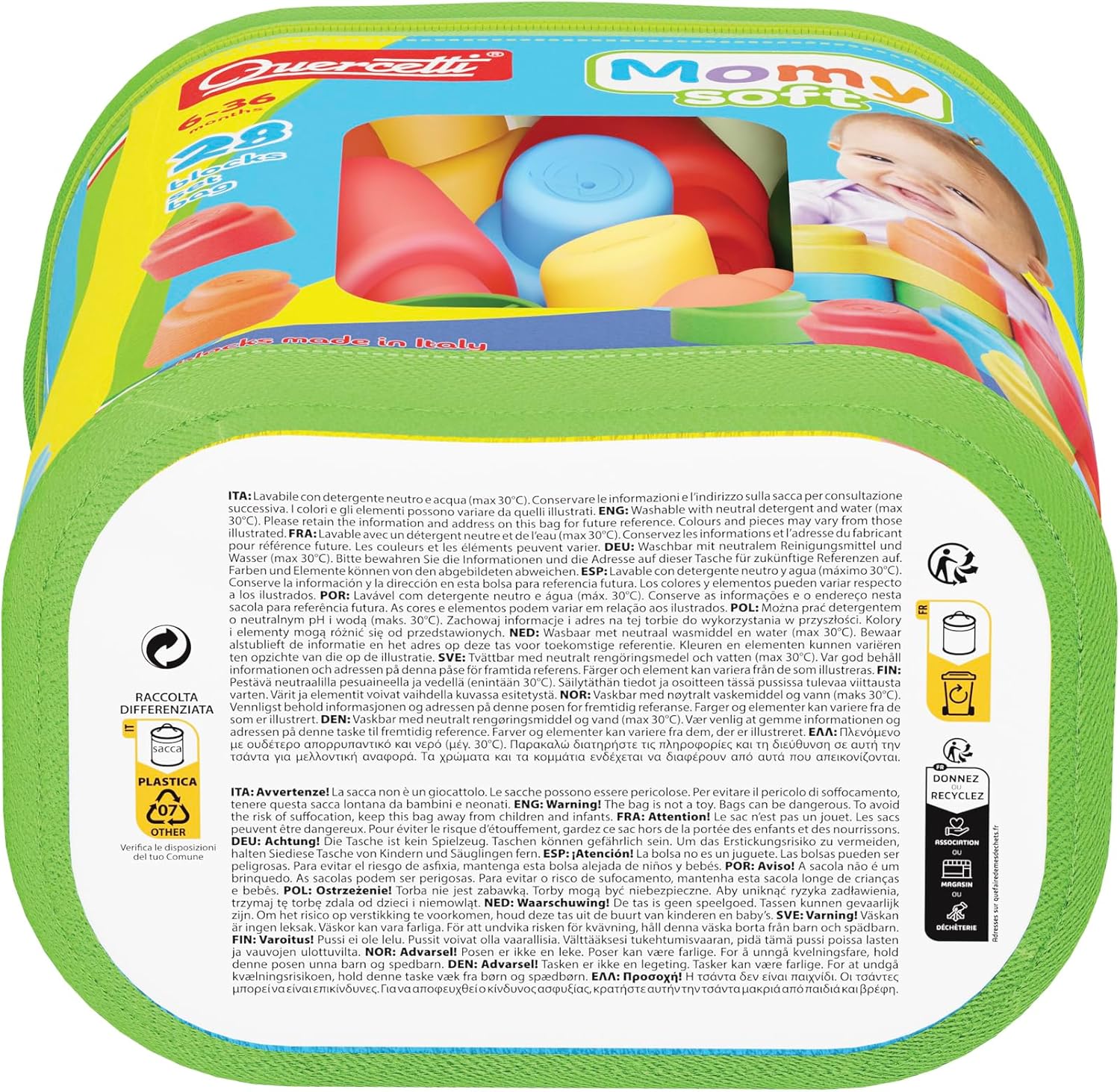 Quercetti - Quercetti Momy Soft Bouwblokken - 28dlg.