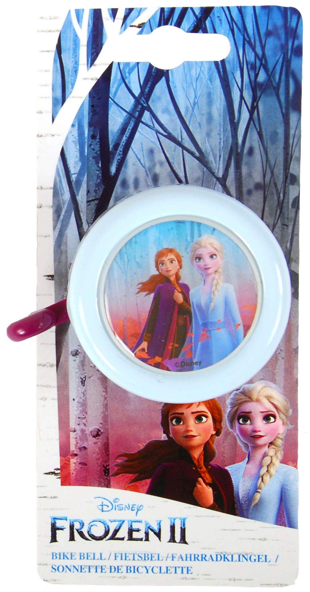 Disney Frozen Fietsbel 2 - meisjes - lichtblauw violet