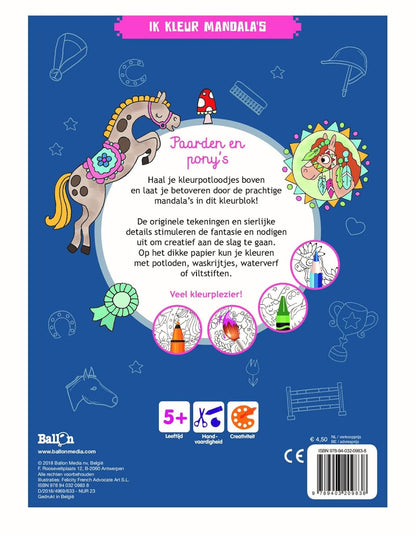 Wins Holland - Ik Kleur Mandala\`s Paarden en pony\`s - Kleurboek