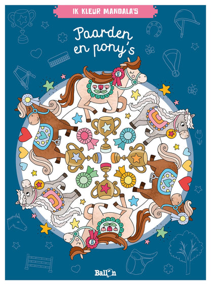 Wins Holland - Ik Kleur Mandala\`s Paarden en pony\`s - Kleurboek