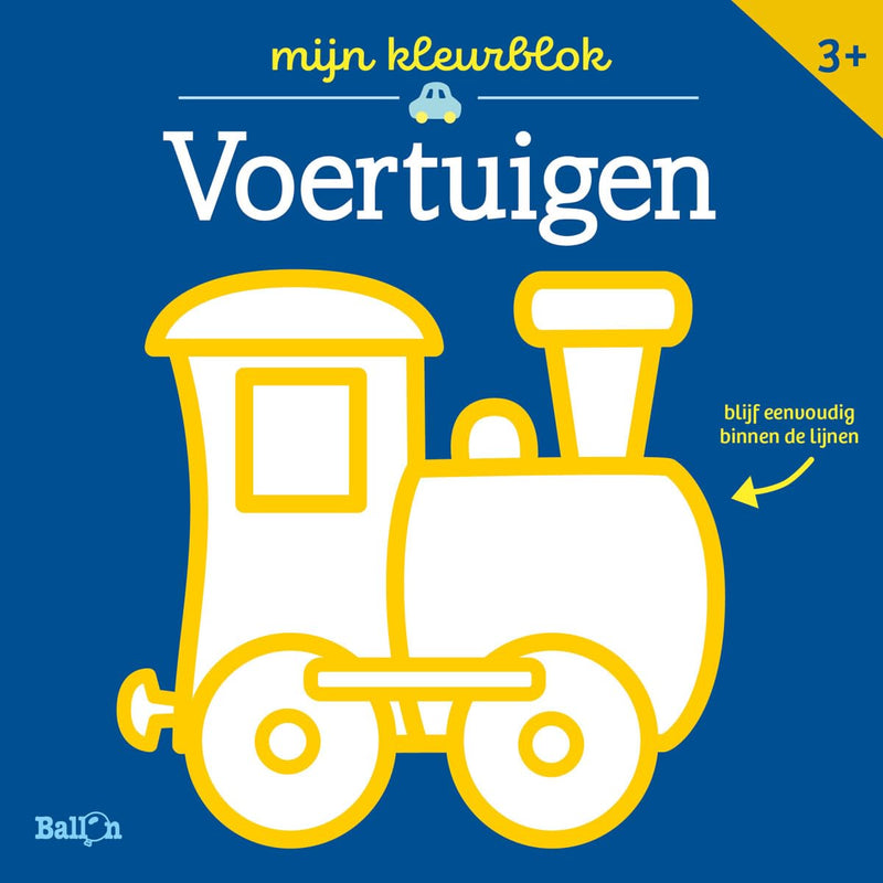 Standaard Uitgeverij - Kleurblok Junior - Voertuigen Dikke Lijnen 3+