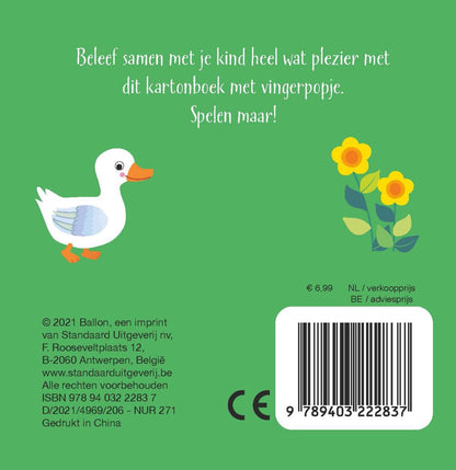 Standaard Uitgeverij - Kartonboek met Vingerpopje - Kuikentje Zoekt Zijn Mama