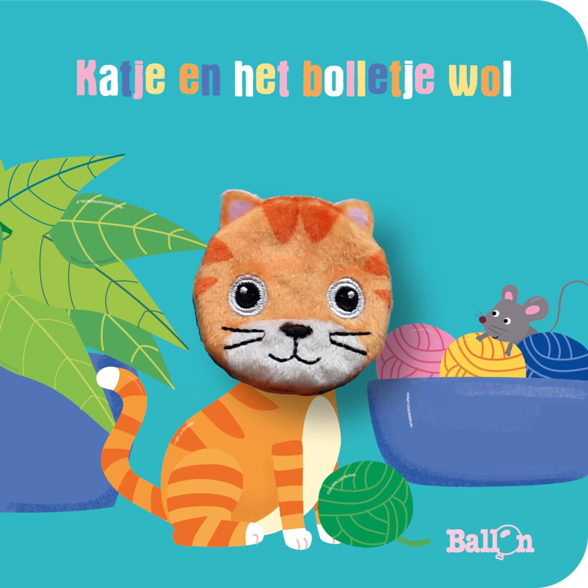 Standaard Uitgeverij - Kartonboek met Vingerpopje - Katje en het Bolletje Wol