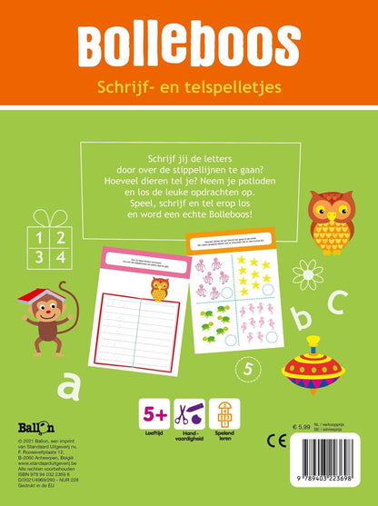 Standaard Uitgeverij - Bolleboos - Schrijf- en telspelletjes (5+)