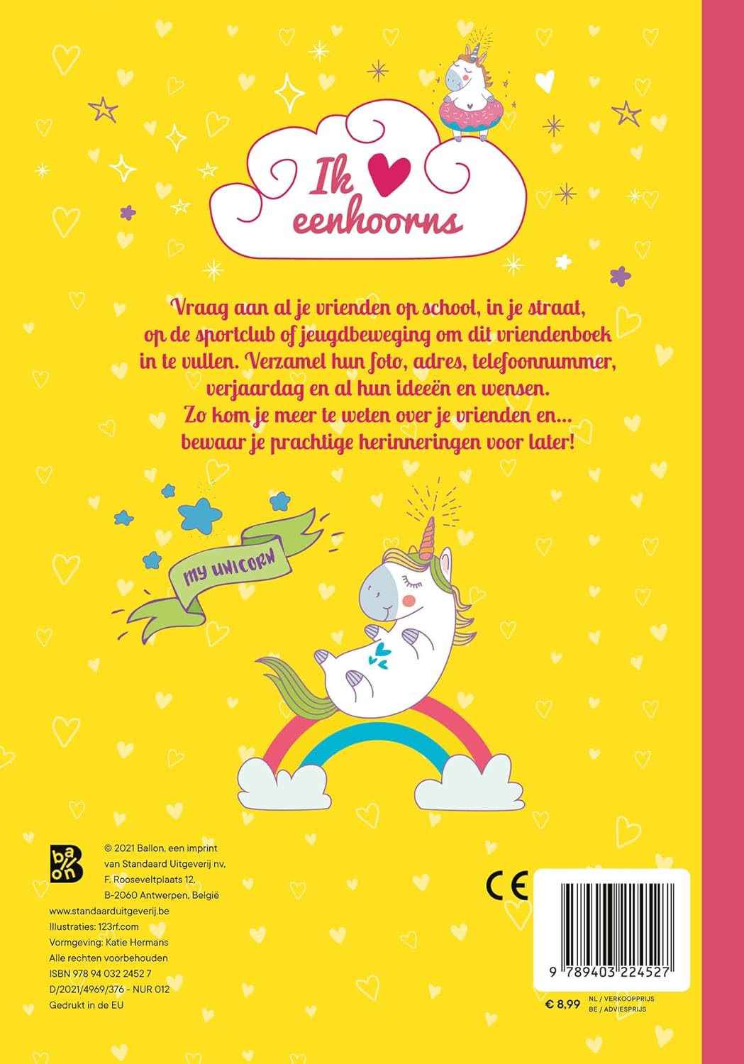 Standaard Uitgeverij - Vriendenboek Eenhoorns