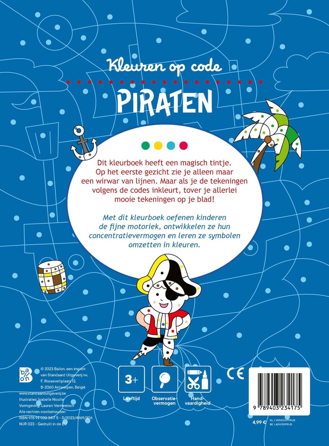 Standaard Uitgeverij - Kleuren op Code: Piraten 3+