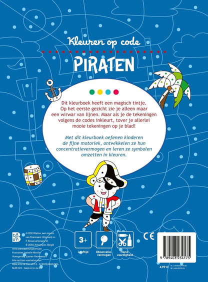 Standaard Uitgeverij - Kleuren op Code: Piraten 3+