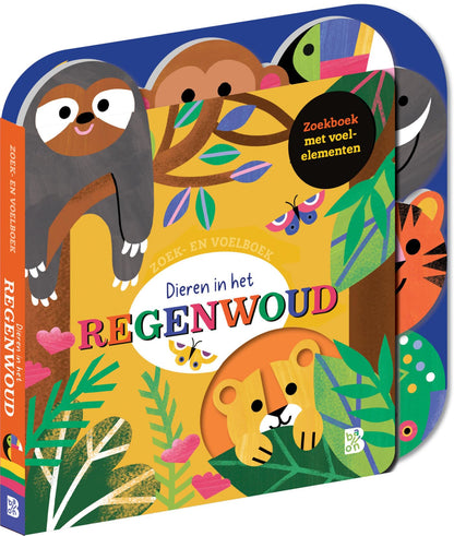 Standaard Uitgeverij - Zoek- en Voelboek - Dieren in het Regenwoud 12m+