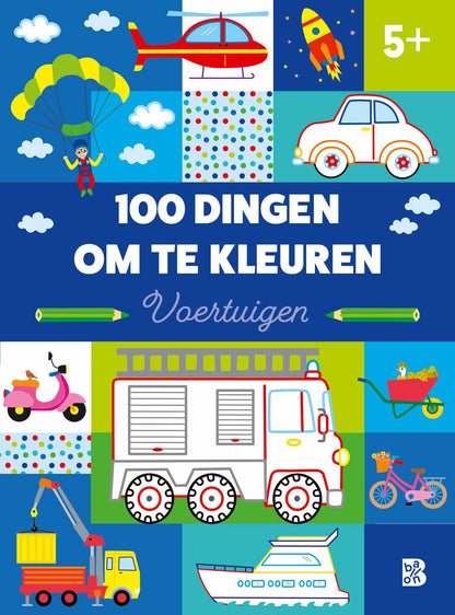 Standaard Uitgeverij - 100 Dingen om te Kleuren - Voertuigen 3+