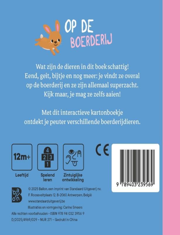 Standaard Uitgeverij - Mijn Eerste Voelboekje - Op de Boerderij 12m+