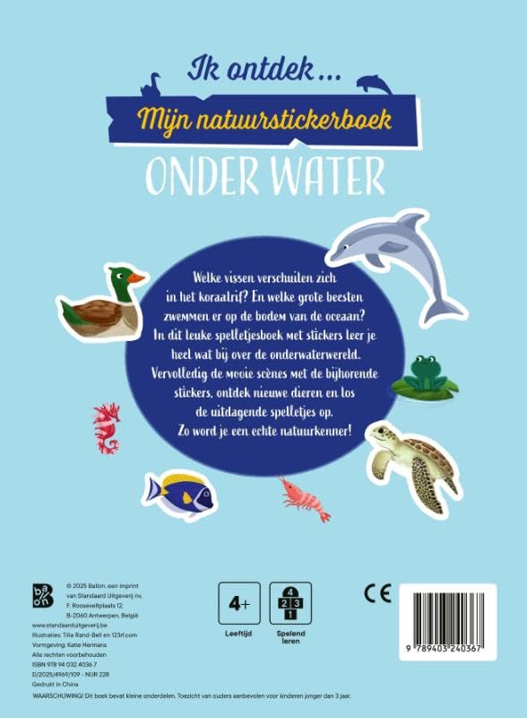 Standaard Uitgeverij - Mijn Natuurstickerboek - Onder Water