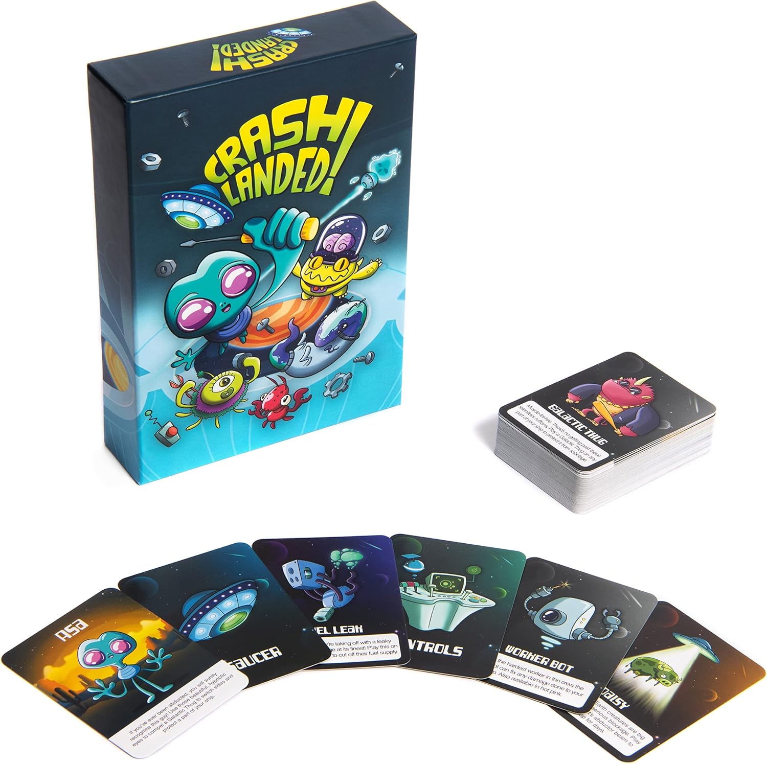 Crash Landed! Fast-paced Fun Family Card Game | 2+ Players | Adults & Kids Ages 8+ | Perfect for Game Night, Gifts, Travel & Family Fun