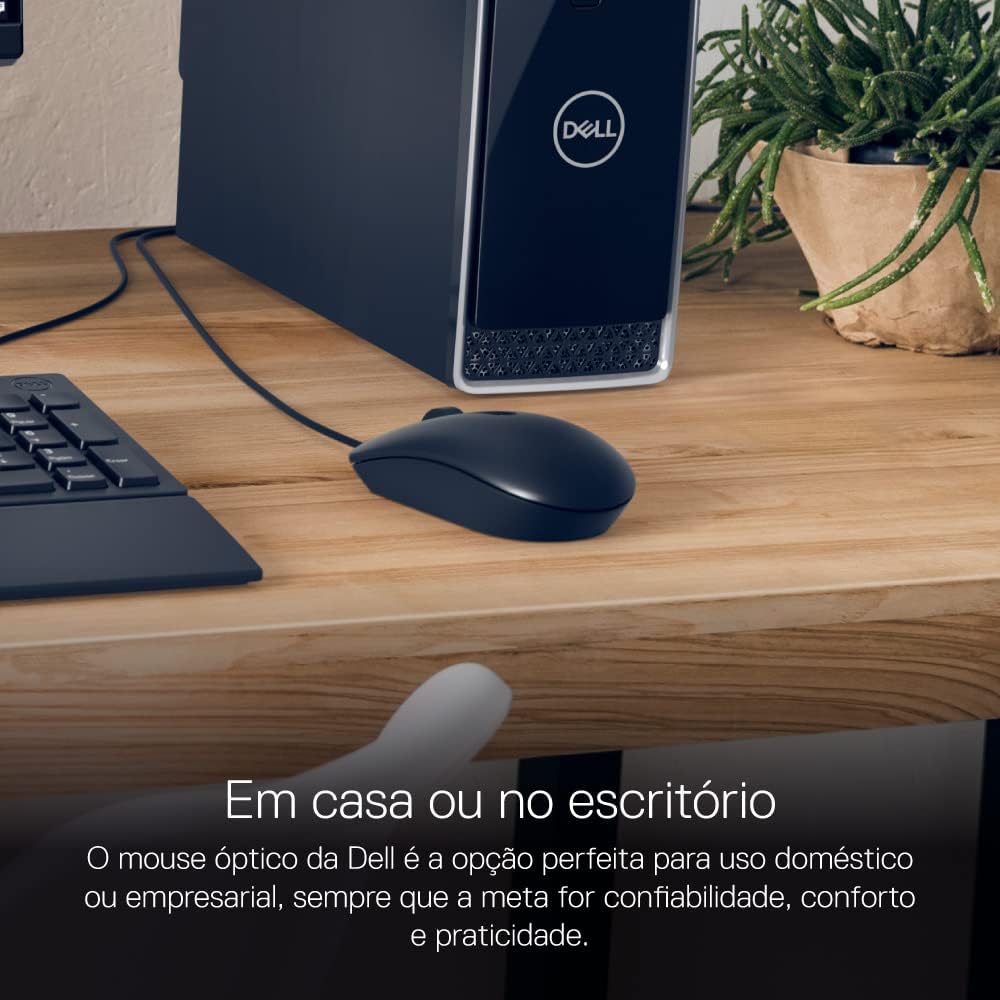 Dell Ms116 Wired Usb Mouse, 2-Buttons, 1000Dpi And Optical Tracking, Ambidextrous Design For Pc, Mac And Laptop, Black