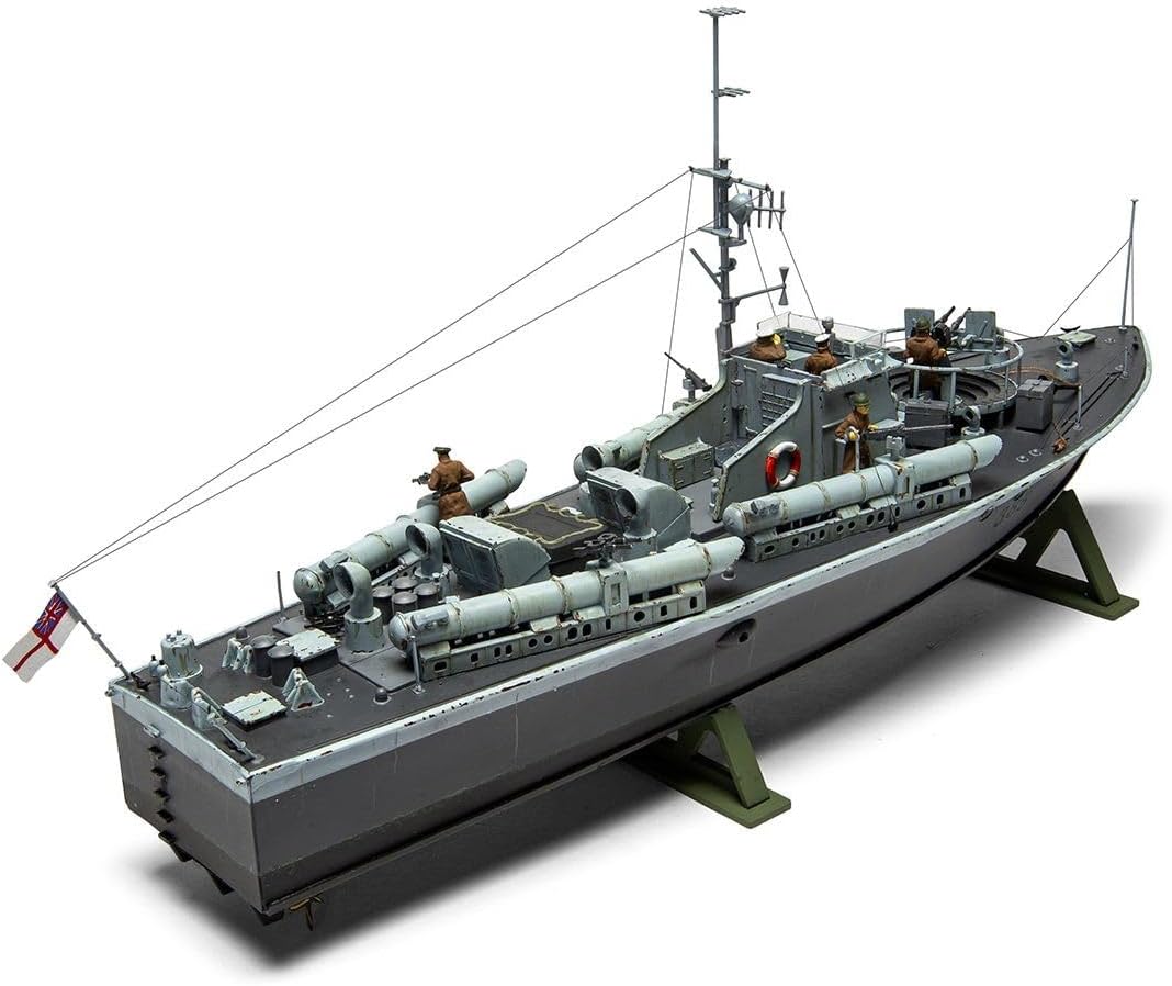 Airfix Vintage Classics Set - A05280V Vosper M.T.B - Plastic Model Watercraft Kits for Adults & Children 8+, Set Includes 189 Pieces - 1:72 Scale Model Boat Sets
