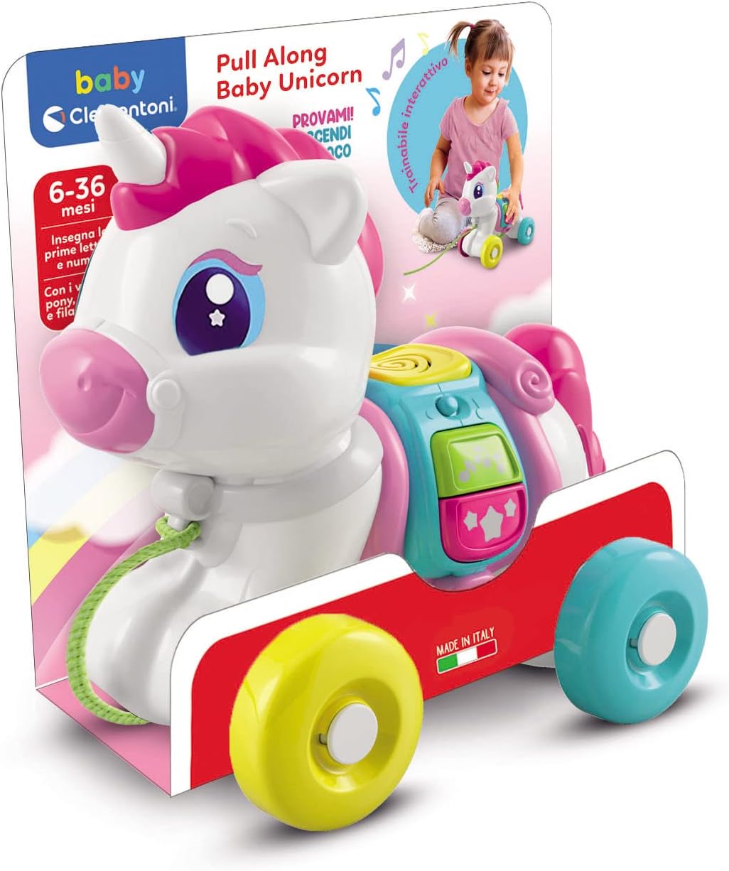 As Baby Clementoni: Pull Along Baby Unicorn (1000-17813)