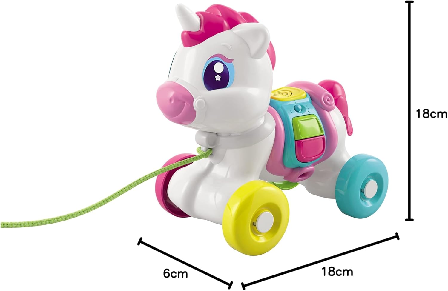 As Baby Clementoni: Pull Along Baby Unicorn (1000-17813)