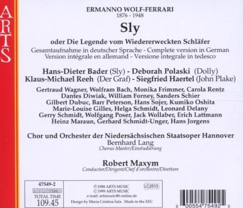 Sly (Maxym, Orch. Der Niedersachsischen Staatsoper Hannover)