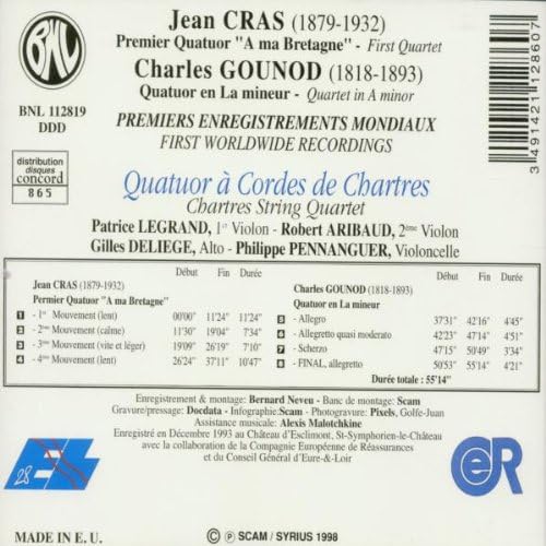 First Quartet 'A Ma Bretagne'/quartet in a Minor