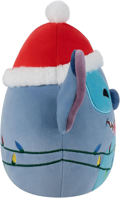Squishmallows Original 8-Inch Disney Holiday Stitch with Santa Hat and String Lights | Collectable Cute Plush Toy, Cuddly Toys for Children, Soft Toys, Cute Teddies Suitable for Girls and Boys Ages 3+