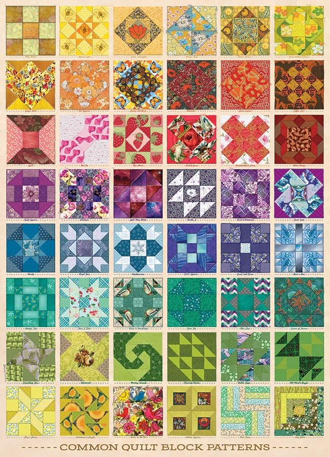 Cobblehill Puzzles 1000 pc -Common Quilt Blocks