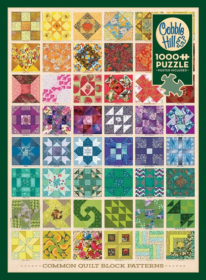 Cobblehill Puzzles 1000 pc -Common Quilt Blocks