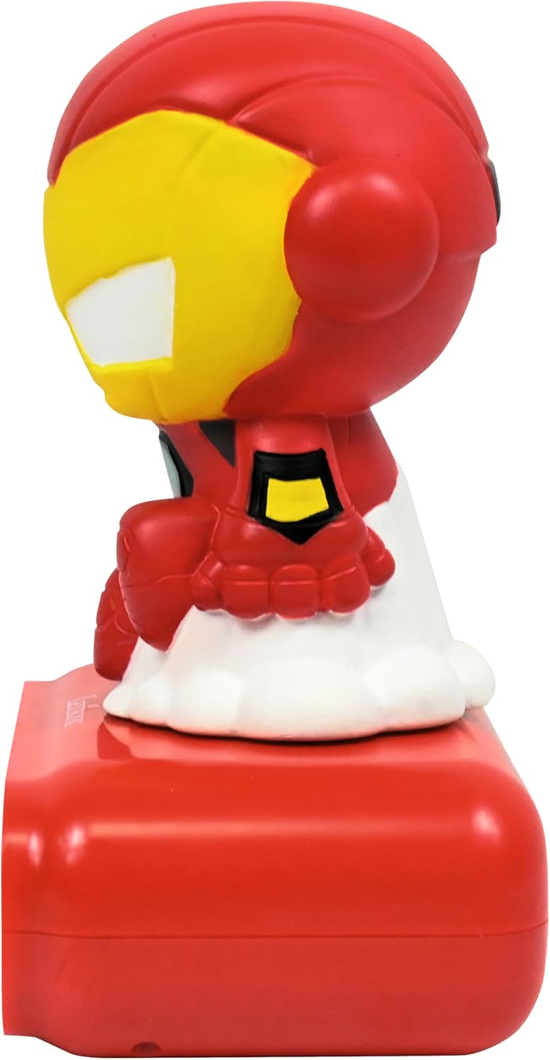 Lexibook - Iron Man Night Light Alarm Clock With Sounds - Red