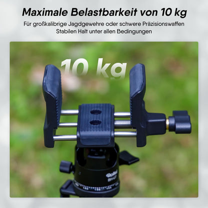 Rollei BH-U7 Ball Head Rifle Clamp 360° Rotation Hunting Accessories Span 3-7cm Aluminium & Rubber for Grifle Rest Shooting Stand 10kg Load Capacity 600g