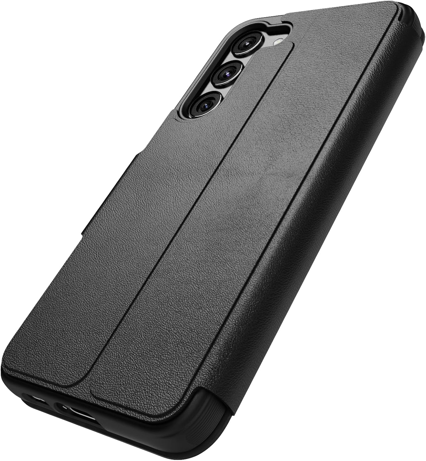 Tech 21 EvoLite Wallet Case voor Galaxy S23-3 kaartsleuf, slagbescherming, zwart