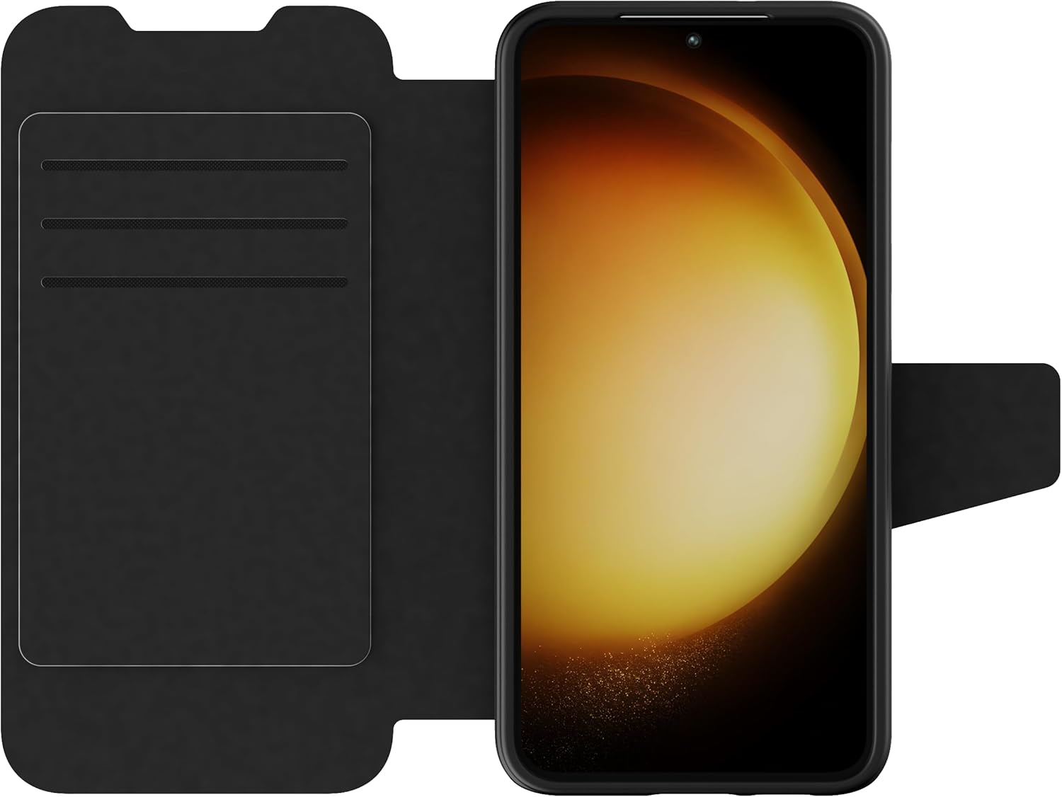 Tech 21 EvoLite Wallet Case voor Galaxy S23-3 kaartsleuf, slagbescherming, zwart