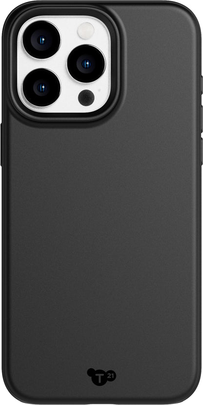 Tech21 Evo Lite hoesje voor iPhone 15 Pro Max, Zwart, Standaard telefoonhoesje, TPU en Biologisch afbreekbaar materiaal, Valbescherming: 3m