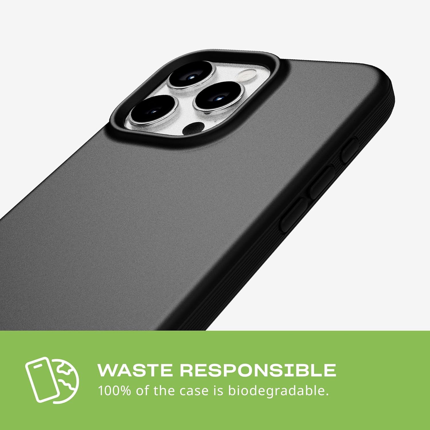 Tech21 Evo Lite hoesje voor iPhone 15 Pro Max, Zwart, Standaard telefoonhoesje, TPU en Biologisch afbreekbaar materiaal, Valbescherming: 3m